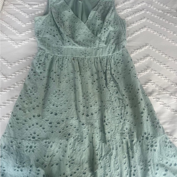 Mint Green Eyelet Dress - Picture 1 of 3